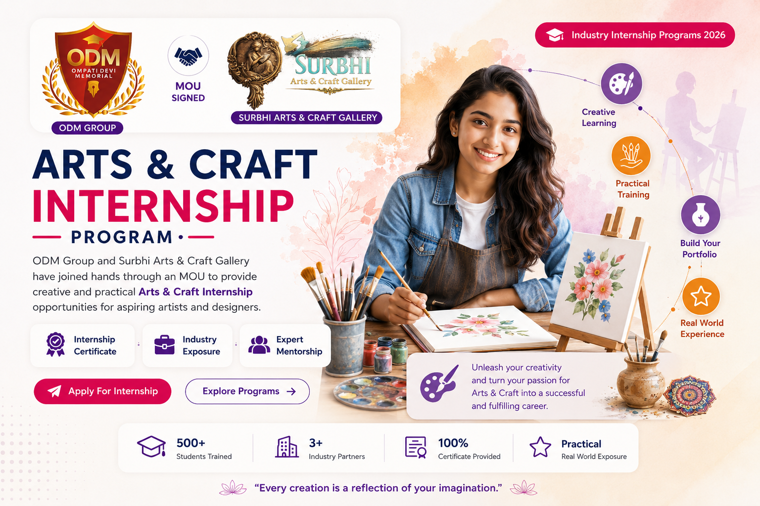Internship Registration Banner